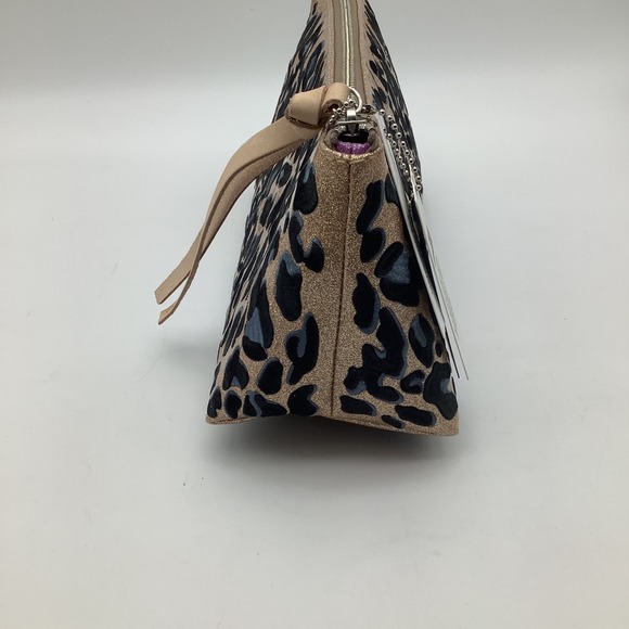 Consuela Tool Bag Joss Leopard Print Gold Glitter‎ Clutch Crossbody Purse NWT - Picture 3 of 12